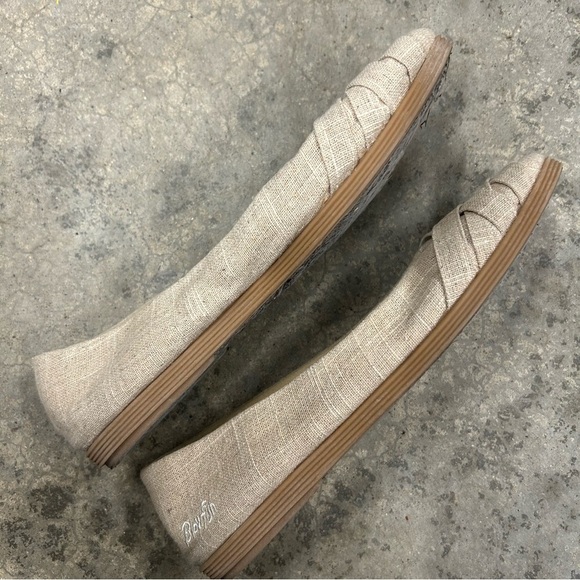 Blowfish Malibu‎ Ballet Glo Flats Women’s 10 Slip On EUC Tan/Linen B122 - Picture 9 of 12
